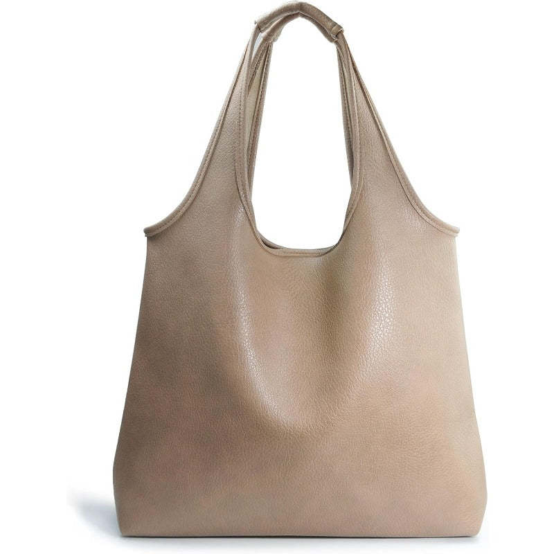 Women's Hobo Bag Soft Vegan Leather Tote - Hoxis Bags