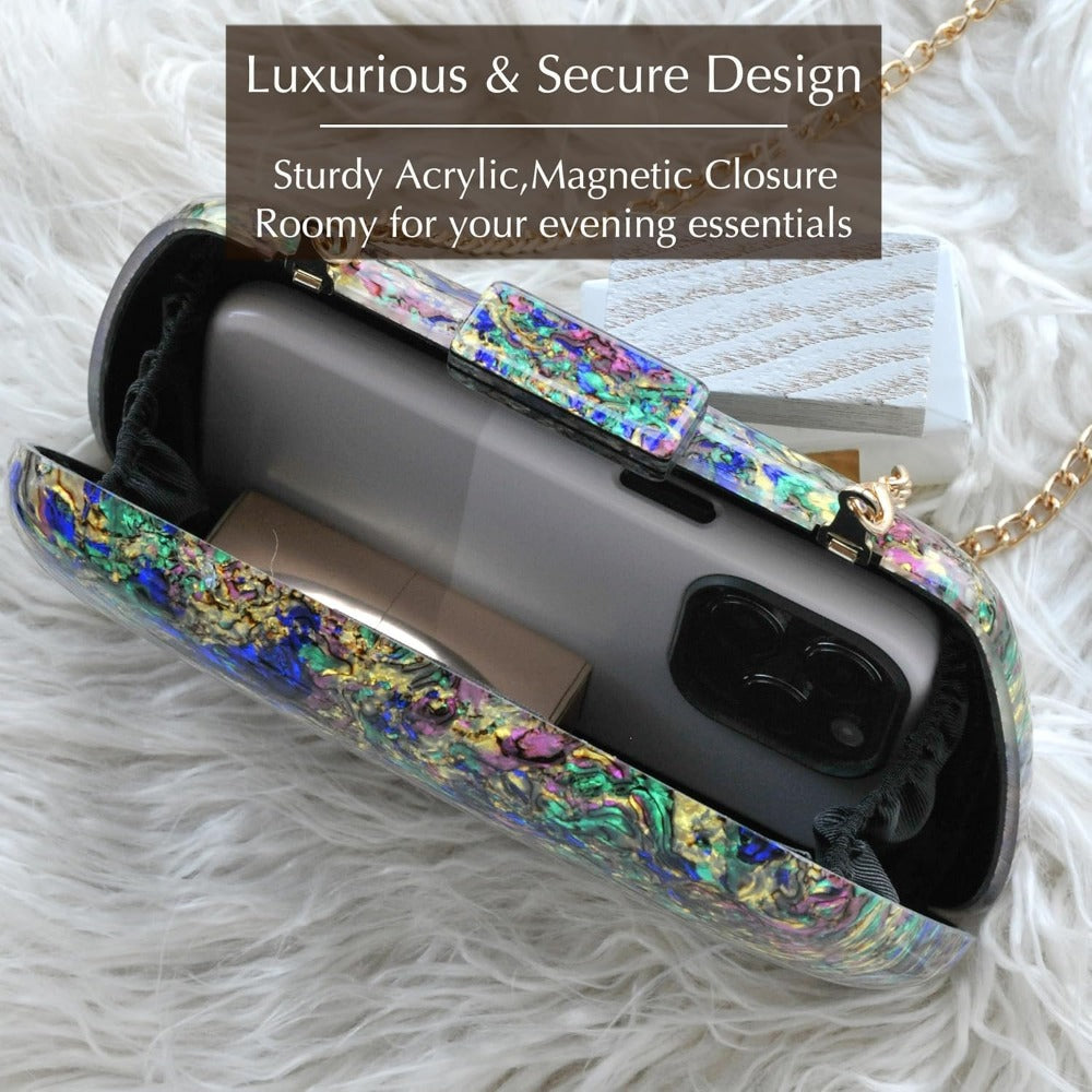 Acrylic Evening Clutch Bag - Hoxis Bags
