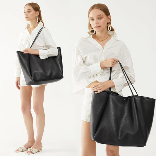 Oversized Vegan Leather Tote Women's Travel Bag - Hoxis Bags