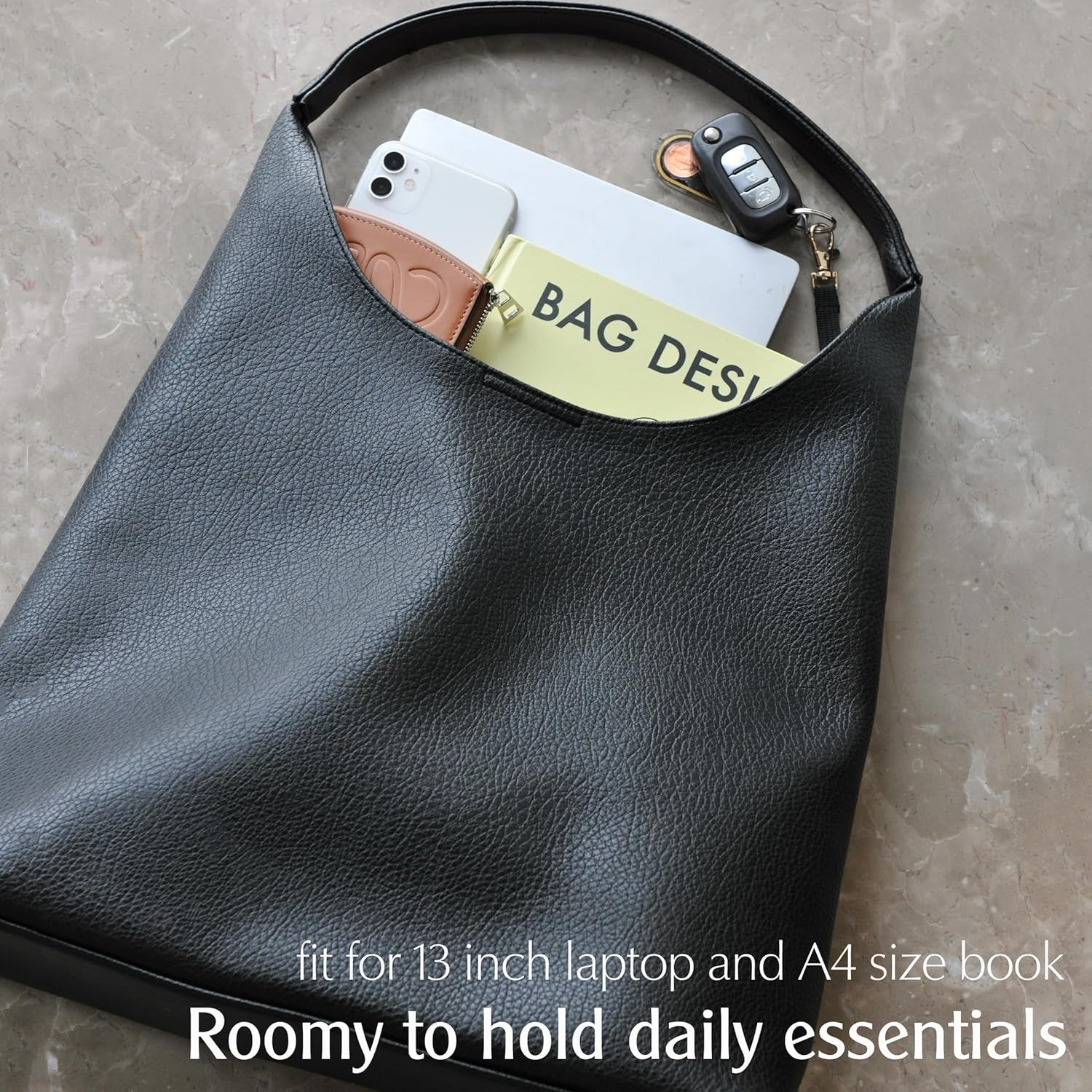 Soft Vegan Leather Hobo Bag for Women - Hoxis Bags