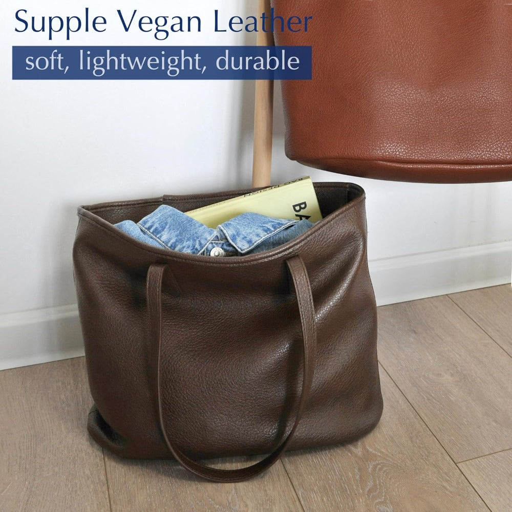 Soft Vegan Leather Handbag - Hoxis Bags