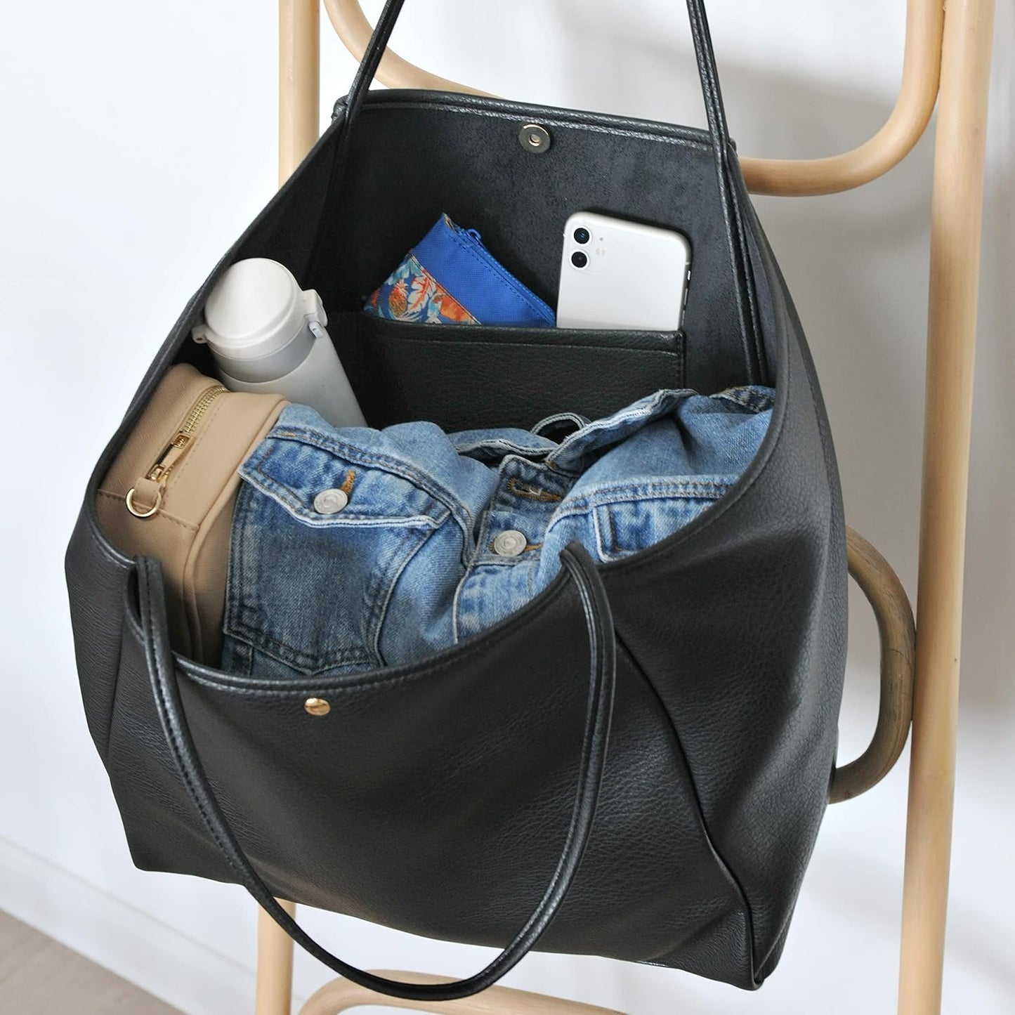 Oversized Vegan Leather Tote Women's Travel Bag - Hoxis Bags