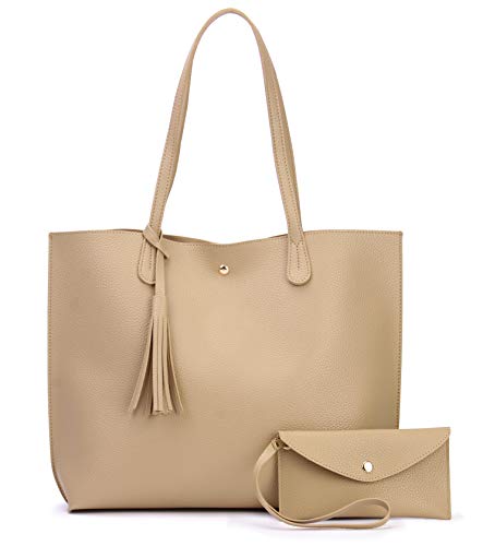 Minimalist Clean Cut Tote - New Beige