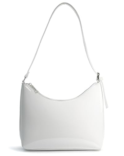 HOXIS Minimalist Faux Patent Leather Shoulder Bag Shiny Women Purse Y2K Style product image