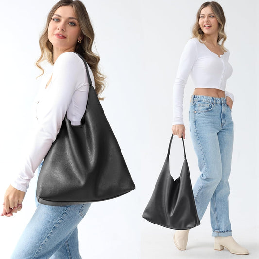 Soft Vegan Leather Hobo Bag for Women - Hoxis Bags