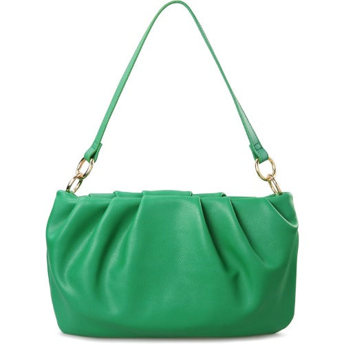 Women Ruched Shoulder Handbag - Hoxis Bags