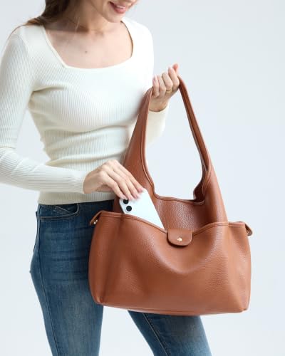 Soft Faux Leather Hobo Bag for Women, Large Multi-Pocket Shoulder Purse product image