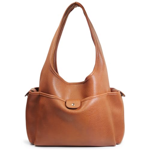 Soft Faux Leather Hobo Bag for Women, Large Multi-Pocket Shoulder Purse