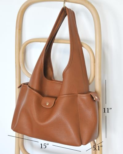 Soft Faux Leather Hobo Bag for Women, Large Multi-Pocket Shoulder Purse product image