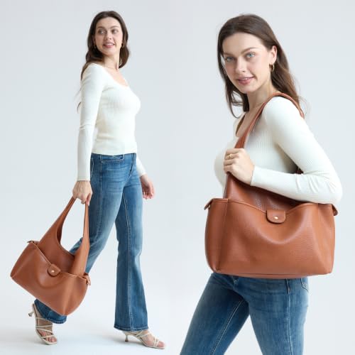 Soft Faux Leather Hobo Bag for Women, Large Multi-Pocket Shoulder Purse product image