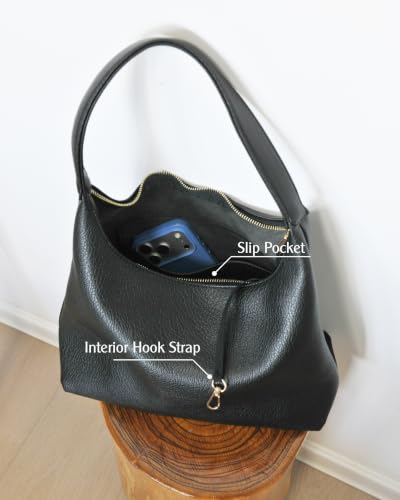 Women's Soft Vegan Leather Hobo Bag, Medium Slouchy Style product image