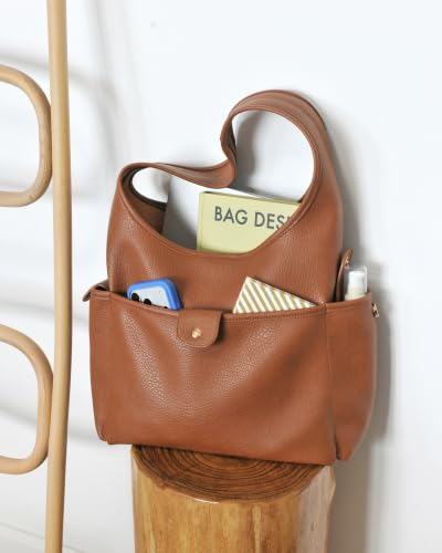 Soft Faux Leather Hobo Bag for Women, Large Multi-Pocket Shoulder Purse product image