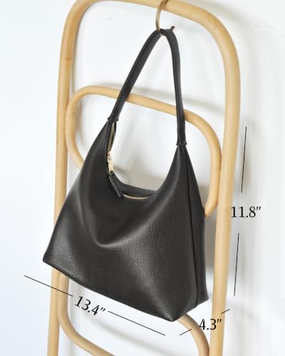 Women's Soft Vegan Leather Hobo Bag, Medium Slouchy Style product image