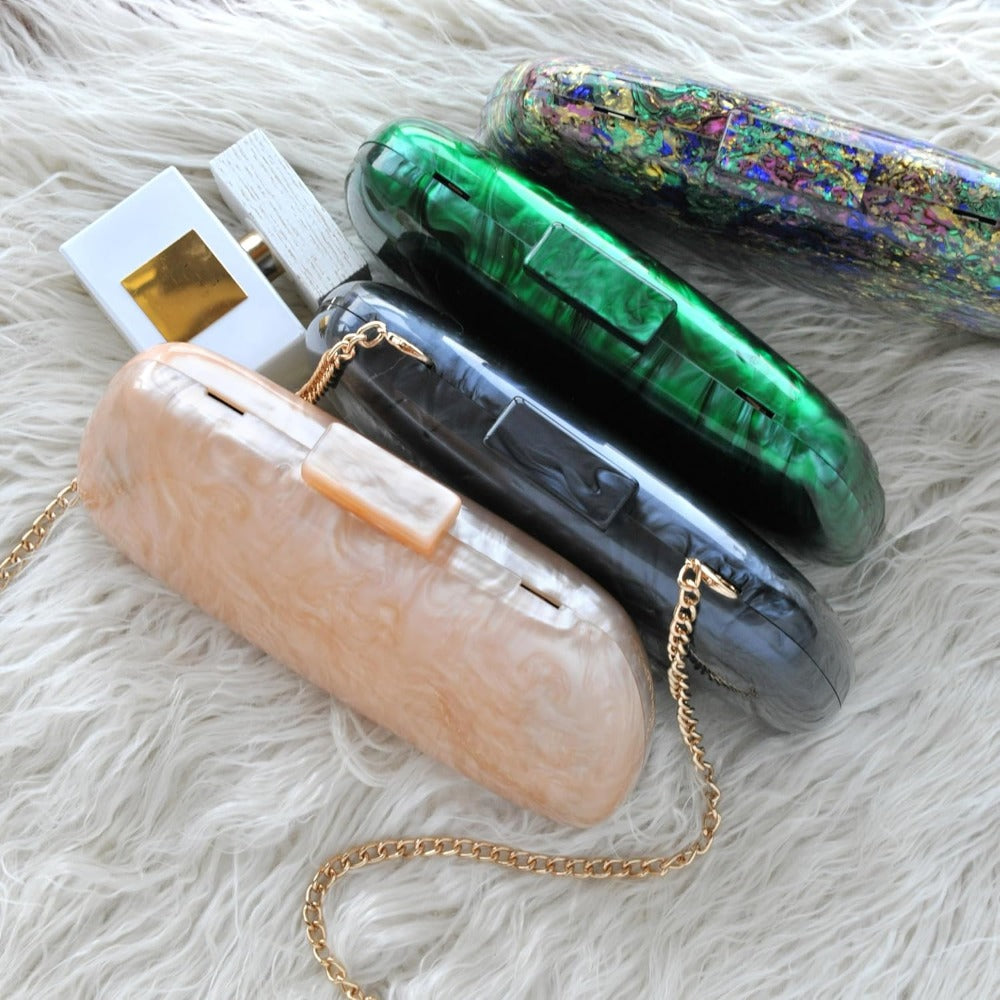 Acrylic Evening Clutch Bag - Hoxis Bags
