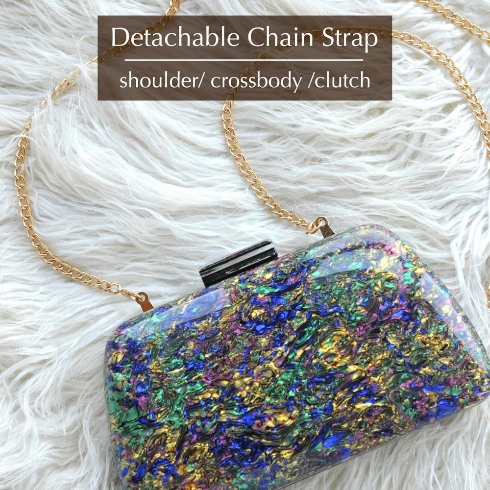Acrylic Evening Clutch Bag - Hoxis Bags