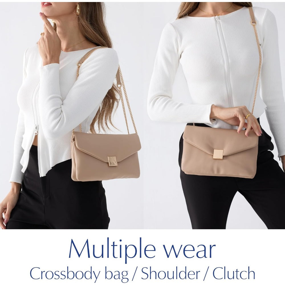 Puffer Envelope Clutch for Women - Hoxis Bags