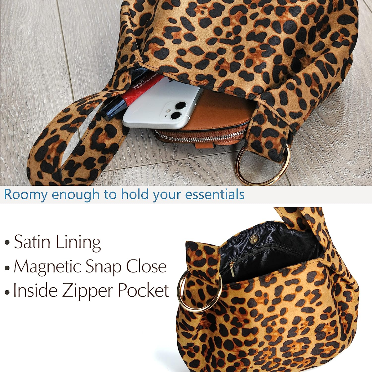 Women Clutch Velvet Top Handle Bag Wristlet Small Tote Purse - Hoxis Bags
