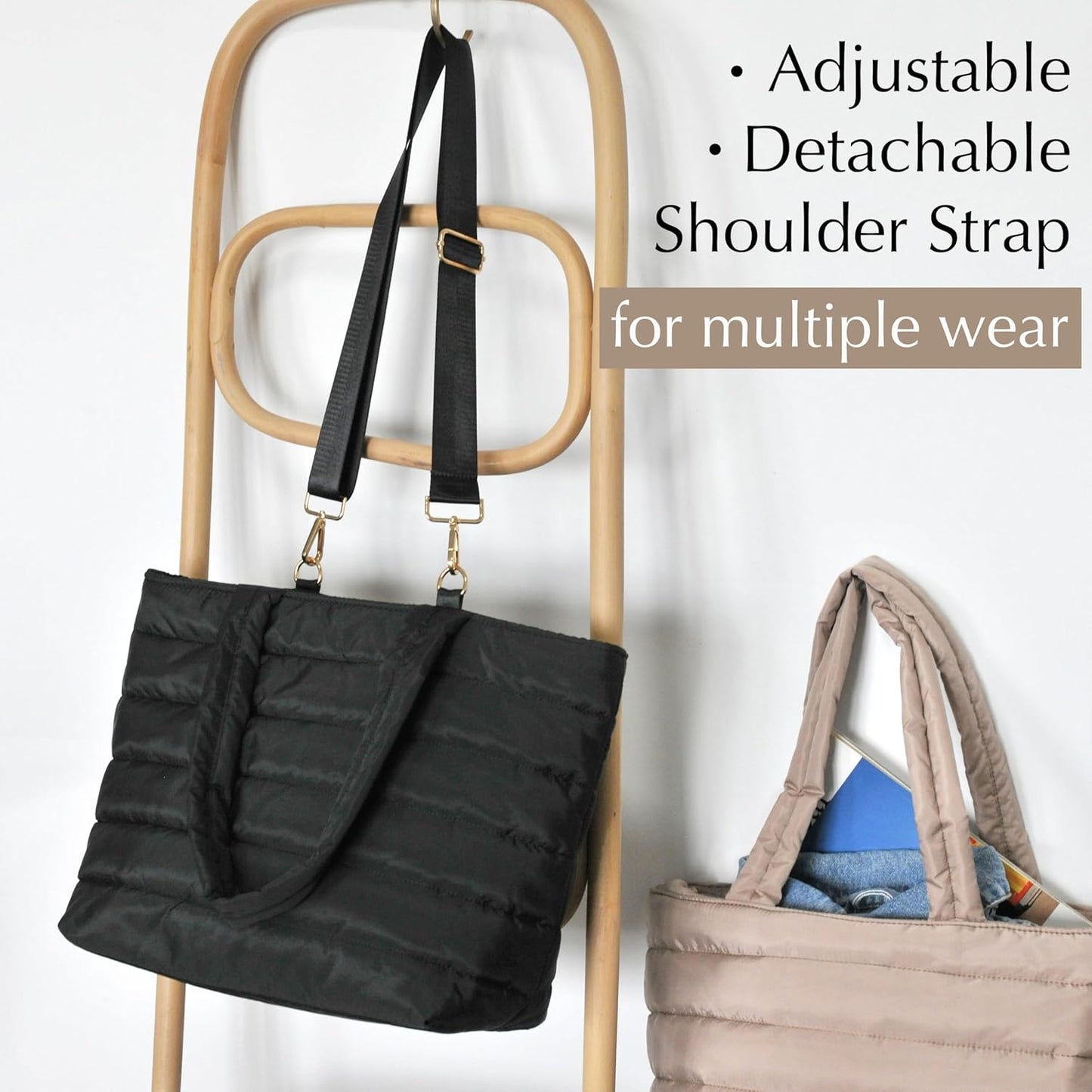 Quilted Puffer Tote - Hoxis Bags
