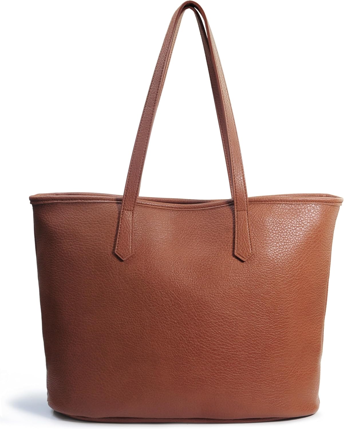 Zipper Tote Bag for Women Soft Vegan Leather Handbag for Work