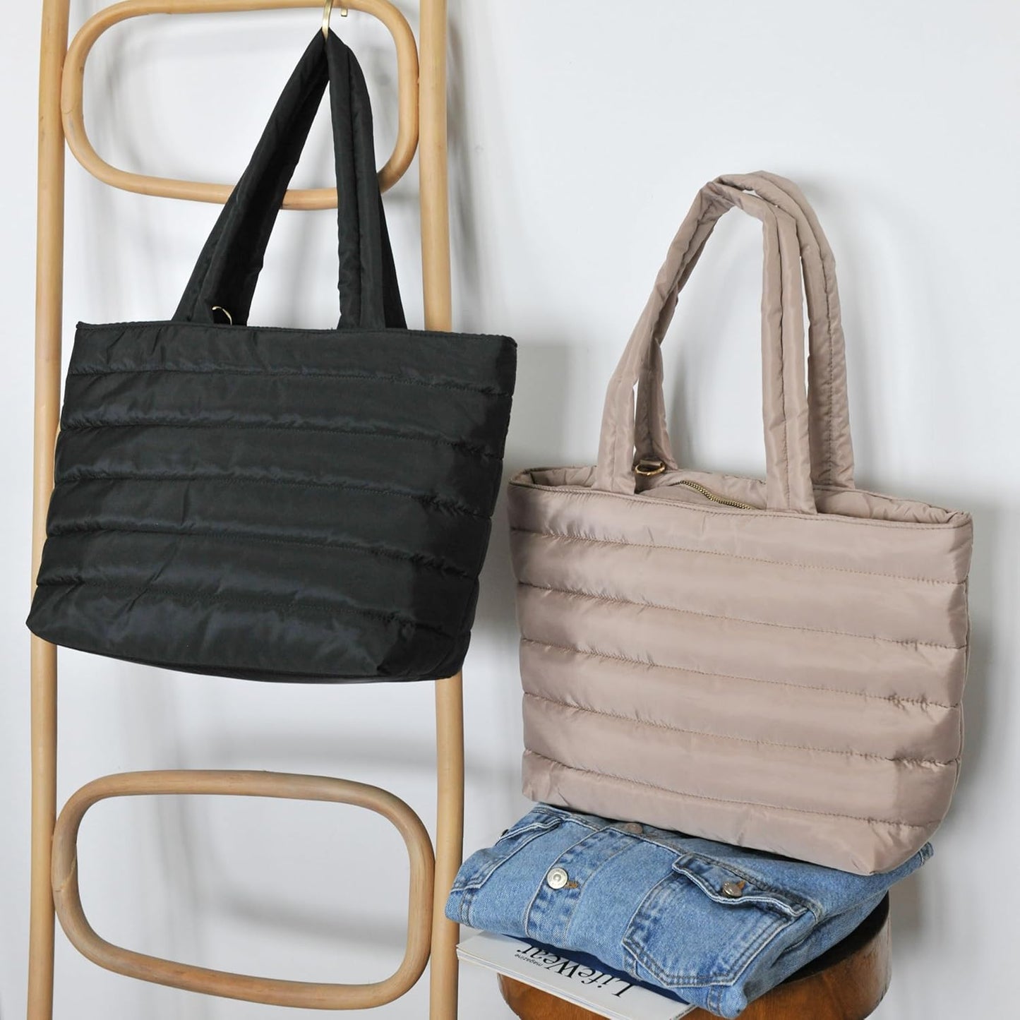 Quilted Puffer Tote - Hoxis Bags
