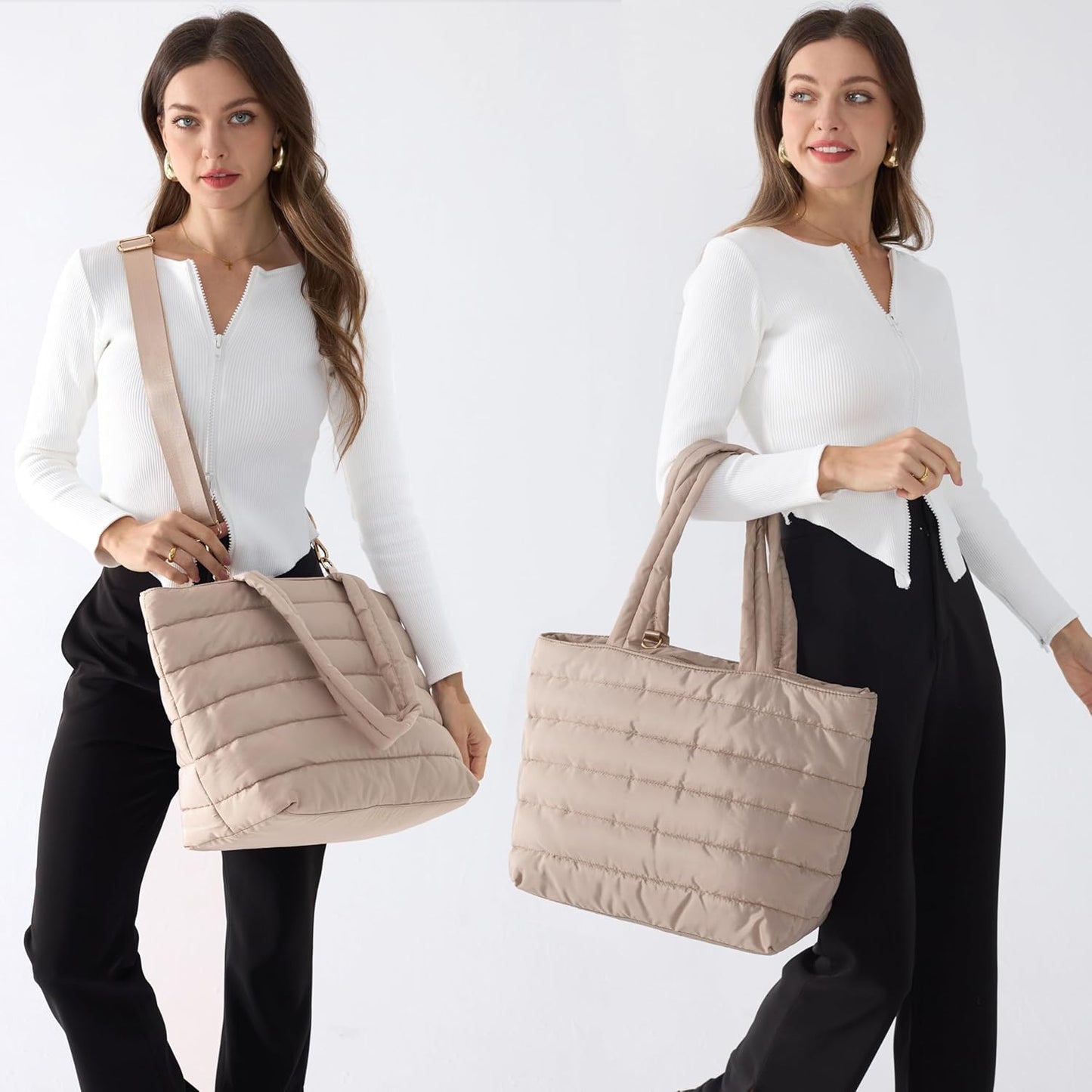 Quilted Puffer Tote - Hoxis Bags