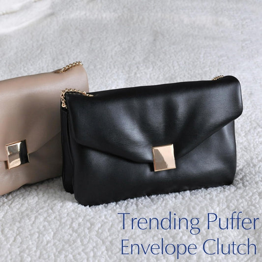 Puffer Envelope Clutch for Women - Hoxis Bags