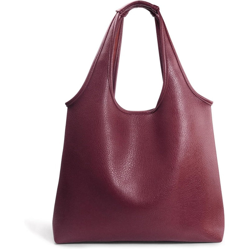 Women's Hobo Bag Soft Vegan Leather Tote - Hoxis Bags