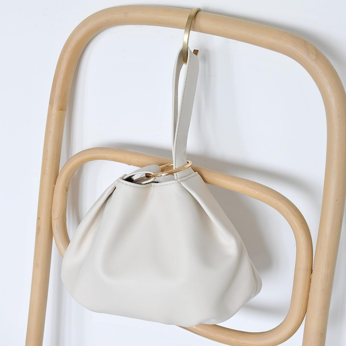 Women's Clutch Soft Vegan Leather Hobo Top Handle Bag Small Tote Purse - Hoxis Bags