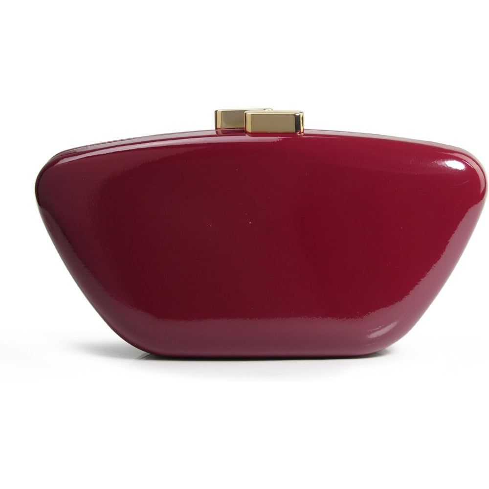 Glossy Patent Leather Evening Clutch Bag - Hoxis Bags