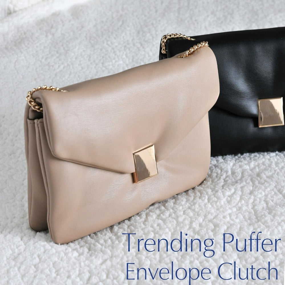 Puffer Envelope Clutch for Women - Hoxis Bags