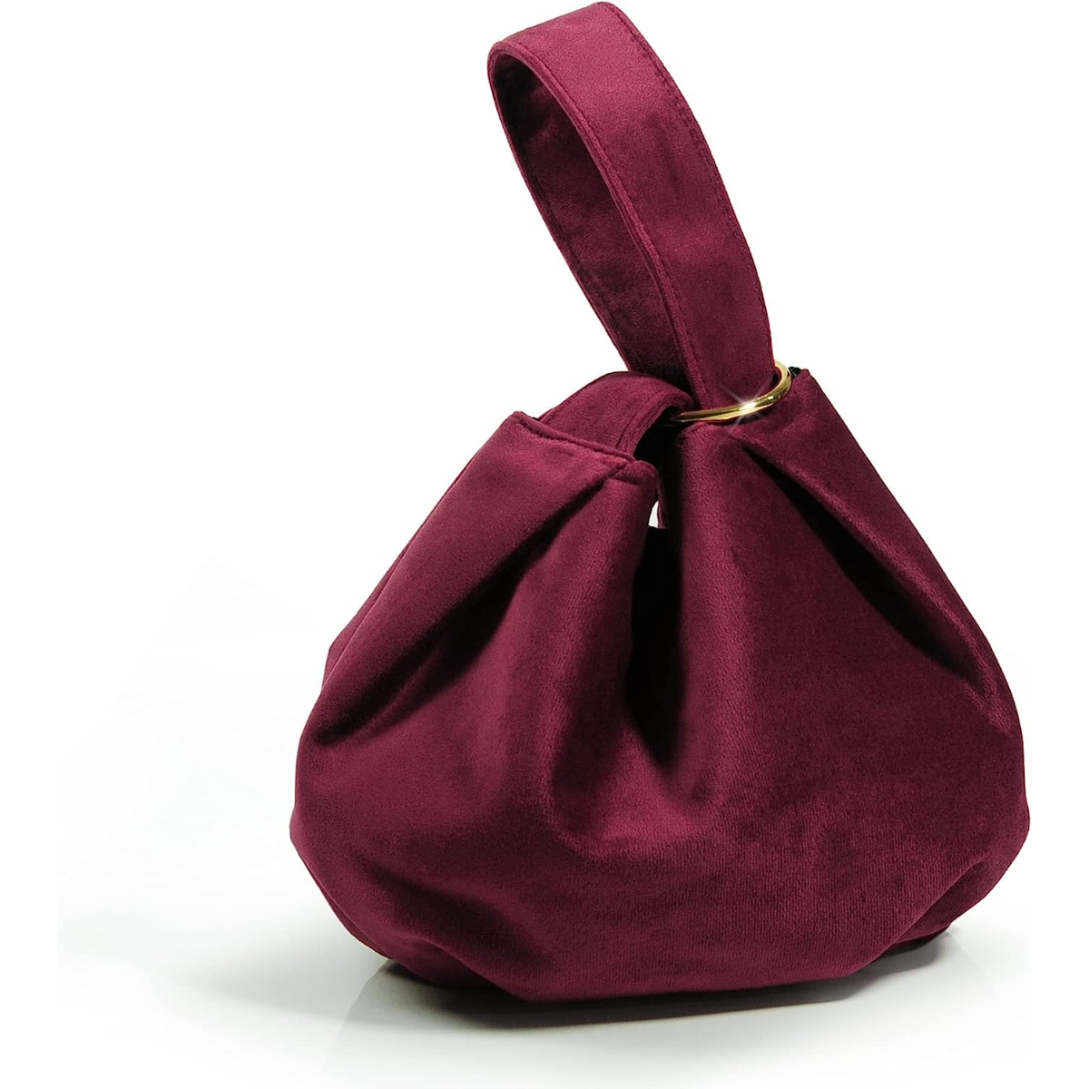 Women Clutch Velvet Top Handle Bag Wristlet Small Tote Purse - Hoxis Bags