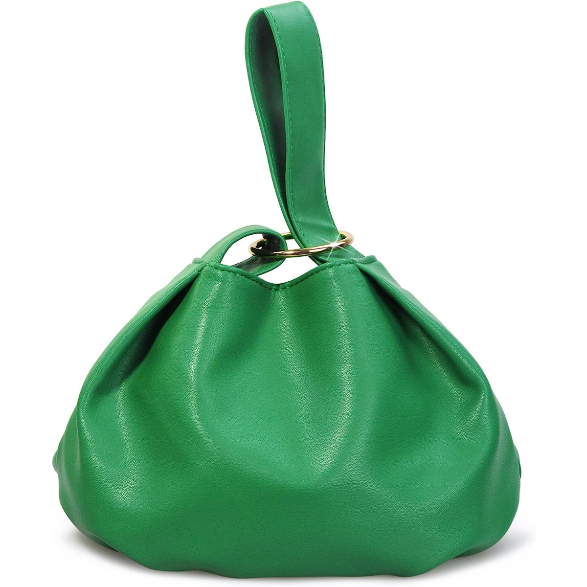 Women's Clutch Soft Vegan Leather Hobo Top Handle Bag Small Tote Purse - Hoxis Bags