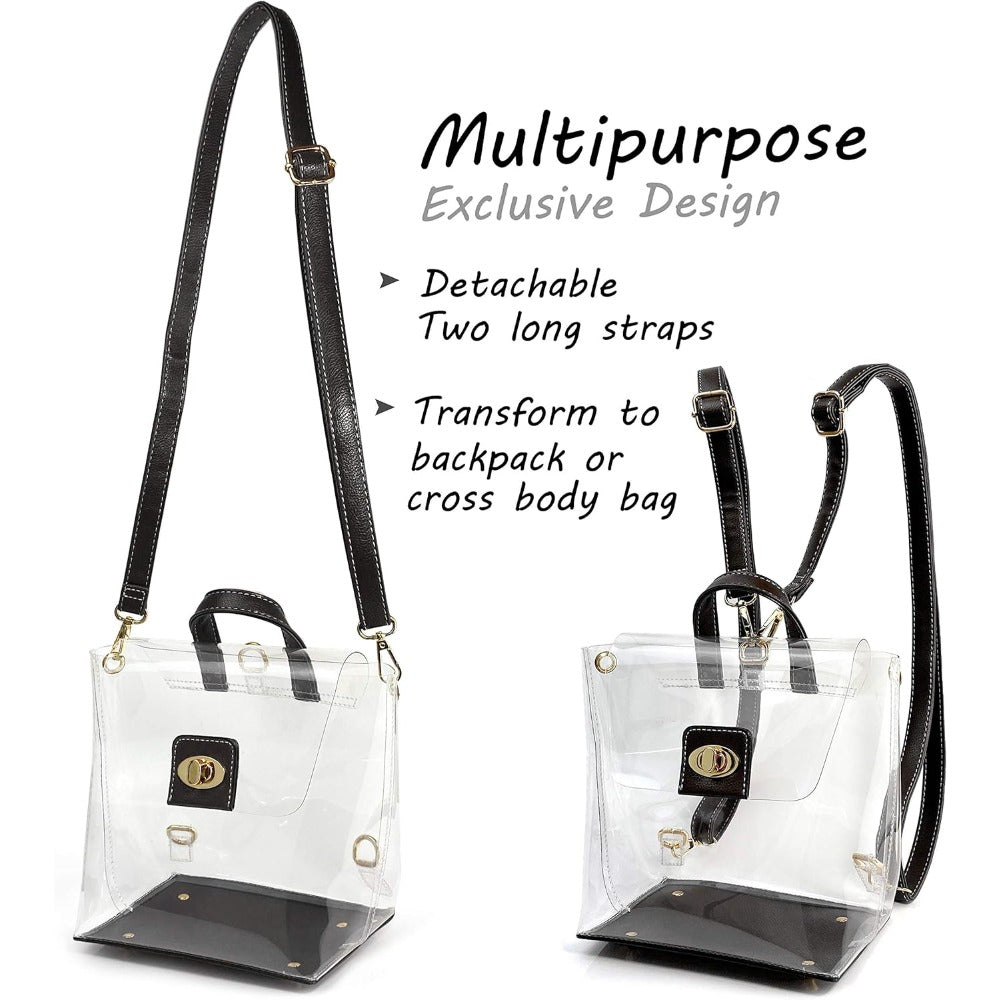 Multifunction Clear Backpack - Hoxis Bags