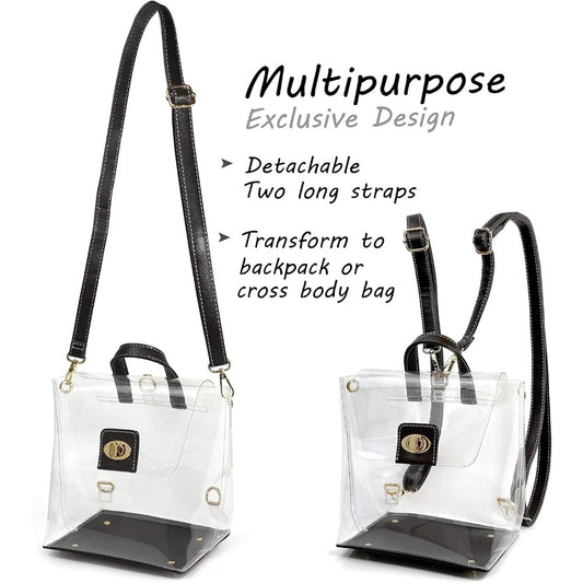 Multifunction Clear Backpack - Hoxis Bags