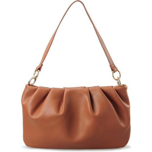 Women Ruched Shoulder Handbag - Hoxis Bags
