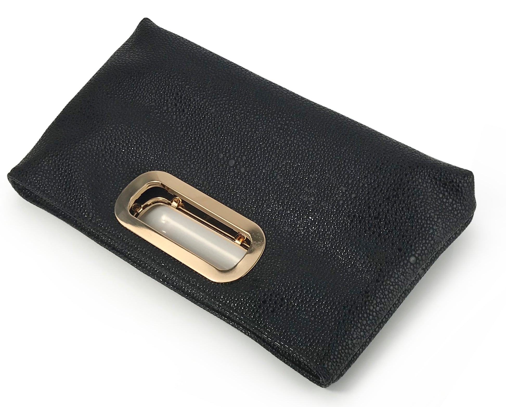 Cut Out Metal Handle Handbag - Hoxis Bags