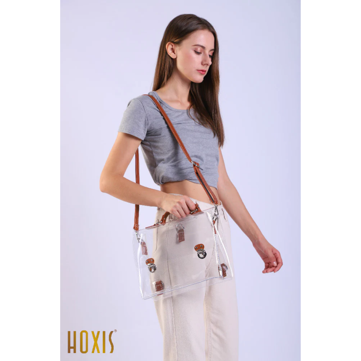 Clear Vintage Satchel Backpack - Hoxis Bags