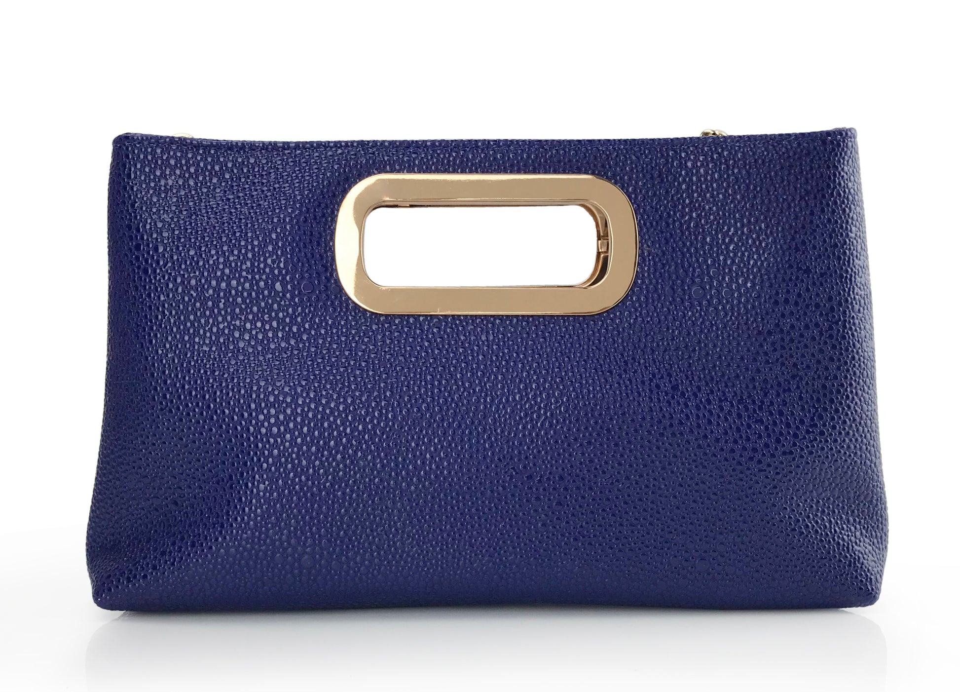 Cut Out Metal Handle Handbag - Hoxis Bags