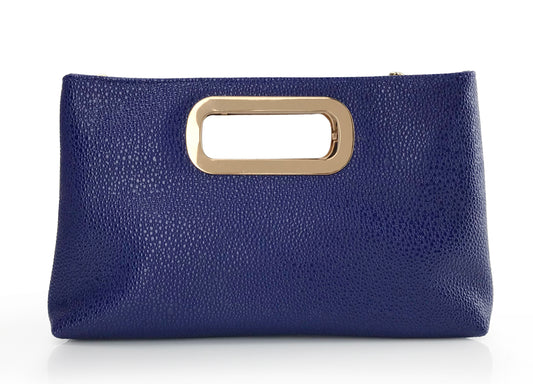 Cut Out Metal Handle Handbag - Hoxis Bags