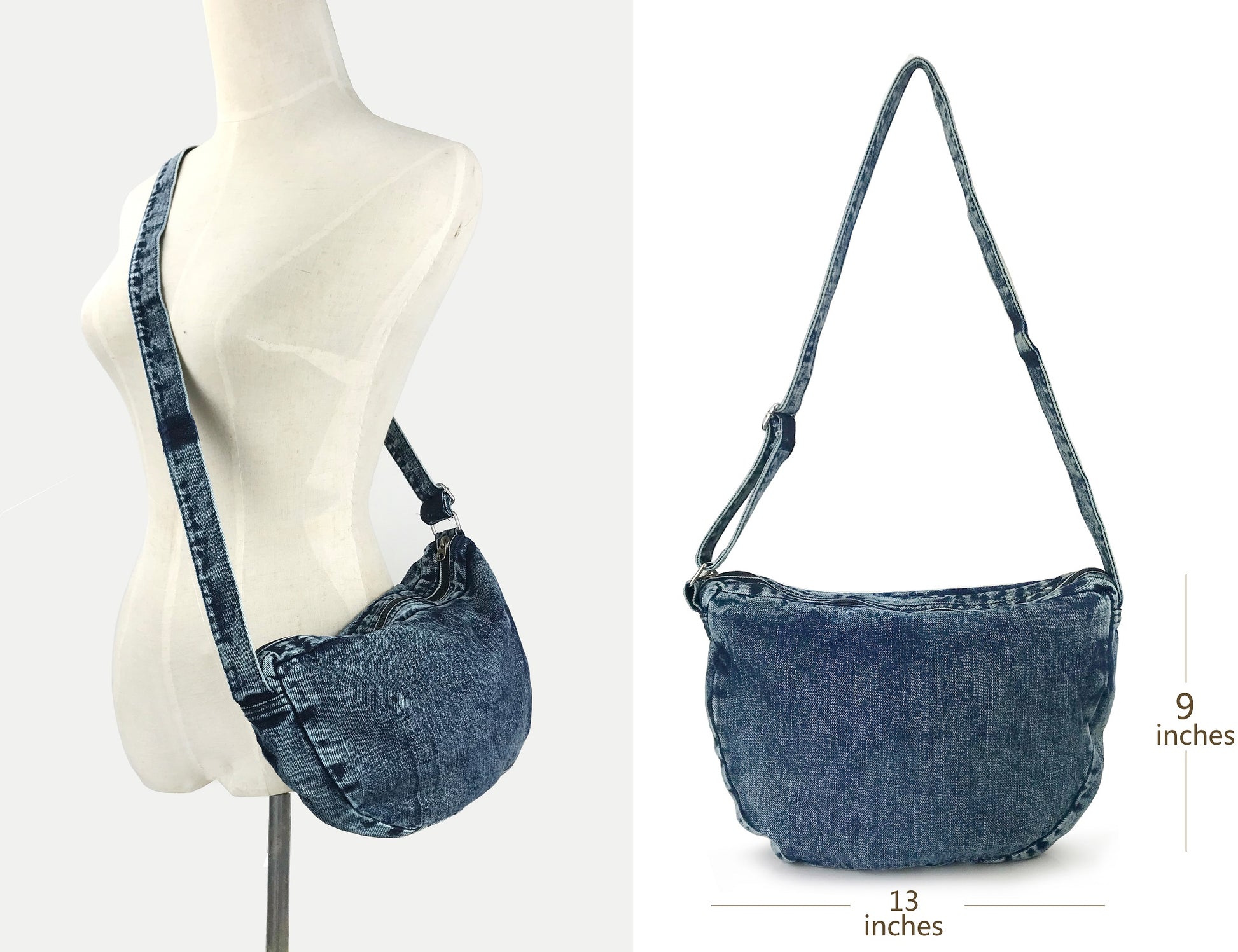 Denim Cross Body Bag - Hoxis Bags