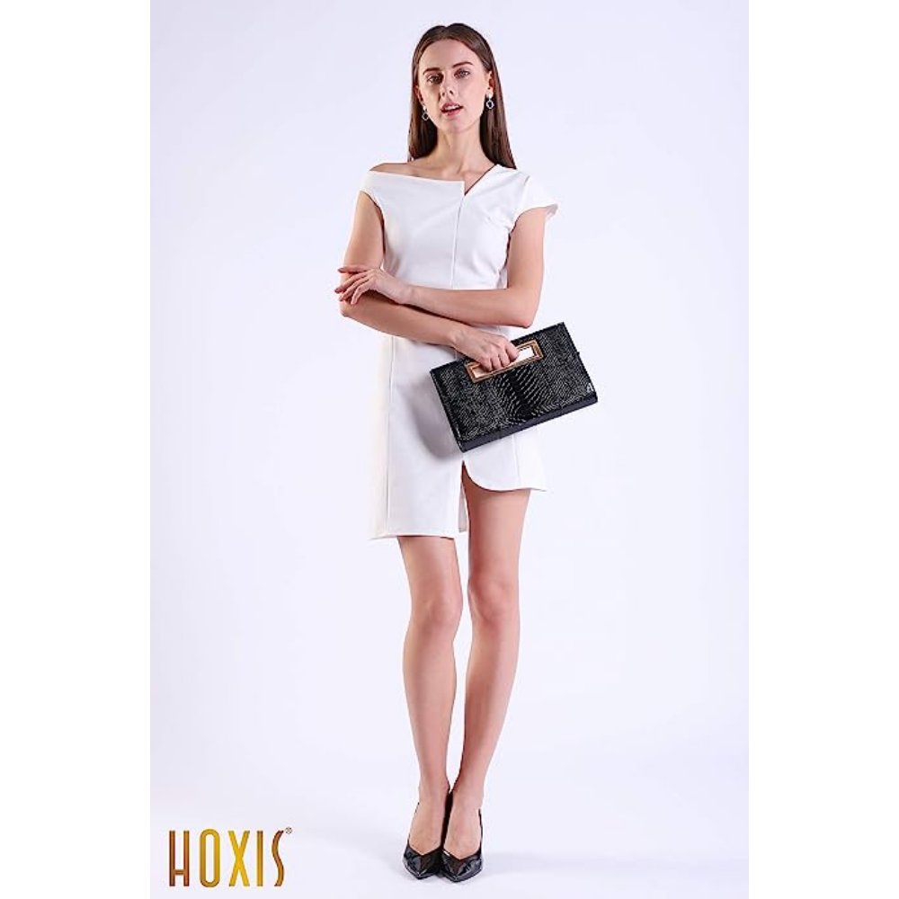 Metal Grip Cut it out Clutch - Hoxis Bags