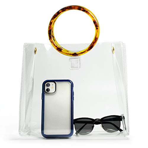 Round Handle Clear Handbag - Hoxis Bags