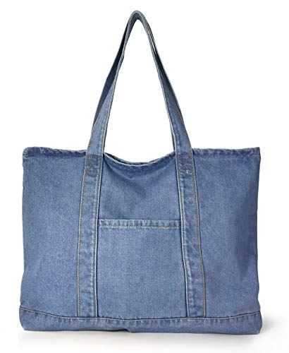 Denim Tote Unisex Shopper - Hoxis Bags