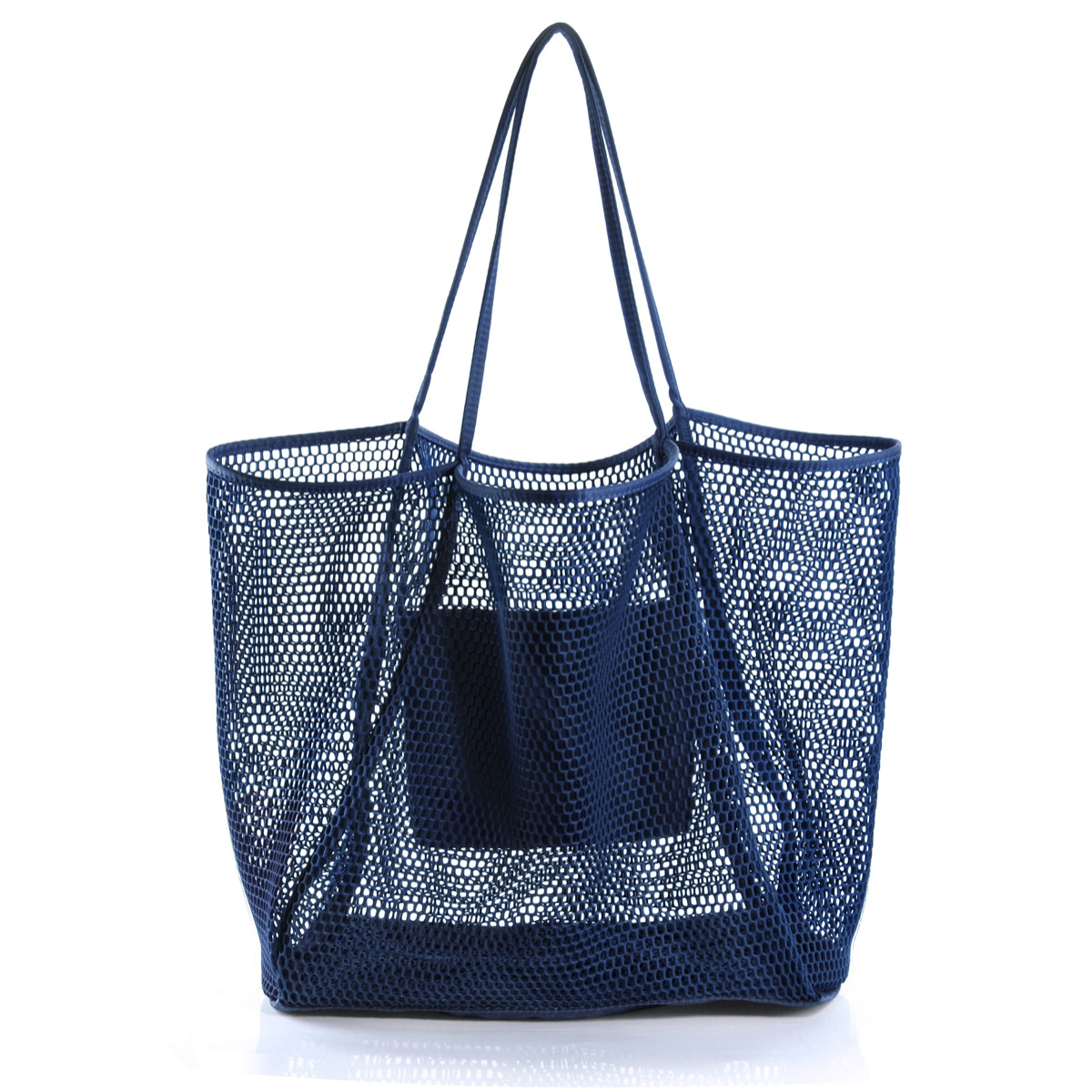 Mesh Beach Tote Blue - Hoxis Bags