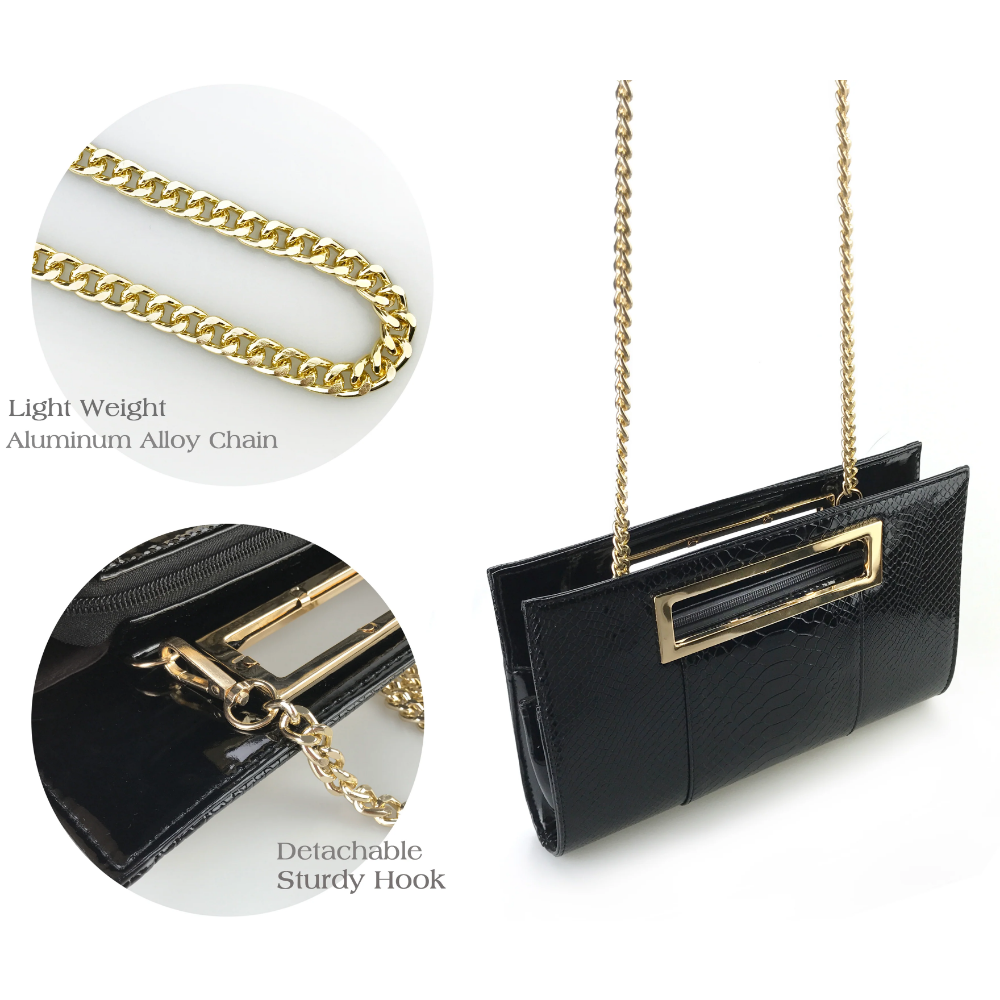 Metal Grip Cut it out Clutch - Hoxis Bags