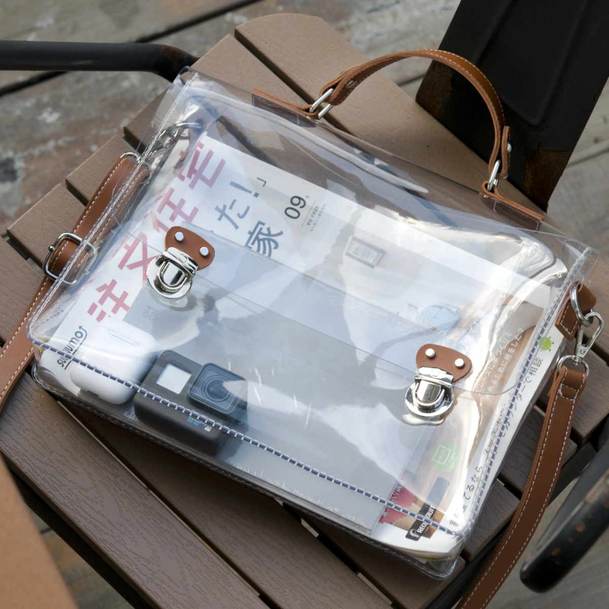 Clear Vintage Satchel Backpack - Hoxis Bags