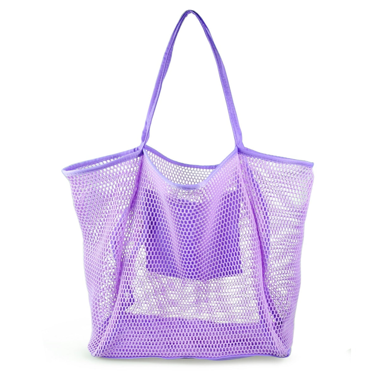 Mesh Beach Tote Lavender - Hoxis Bags