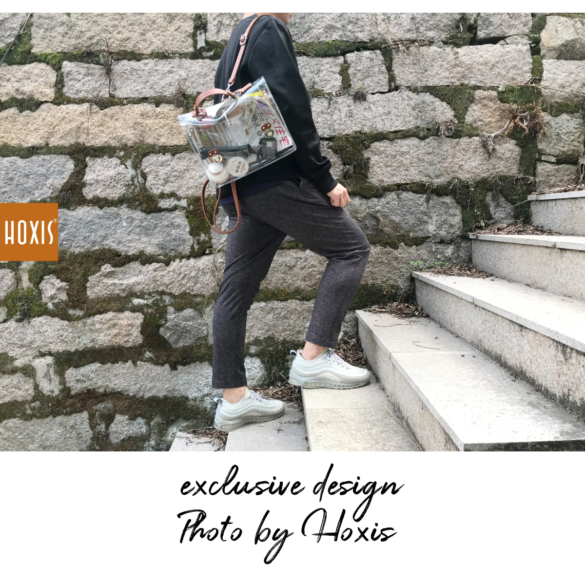 Clear Vintage Satchel Backpack - Hoxis Bags
