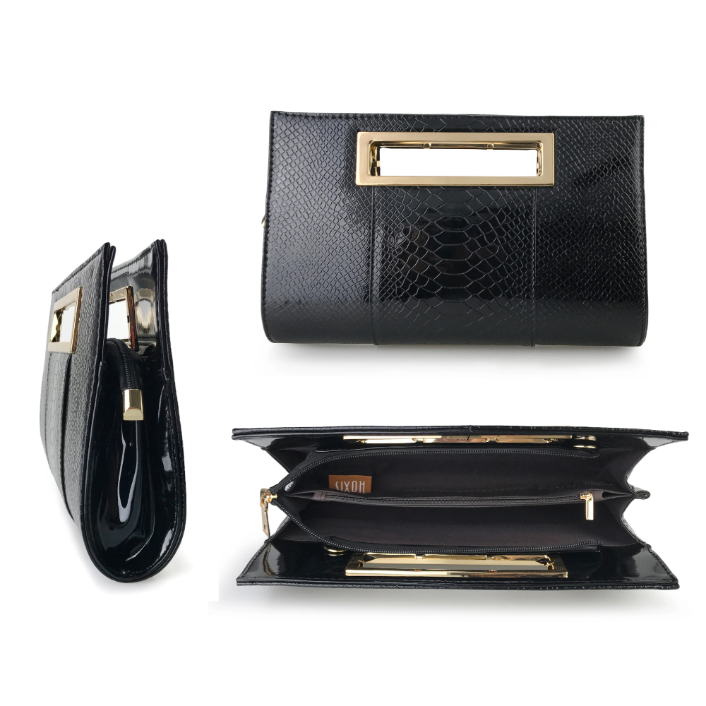 Metal Grip Cut it out Clutch - Hoxis Bags
