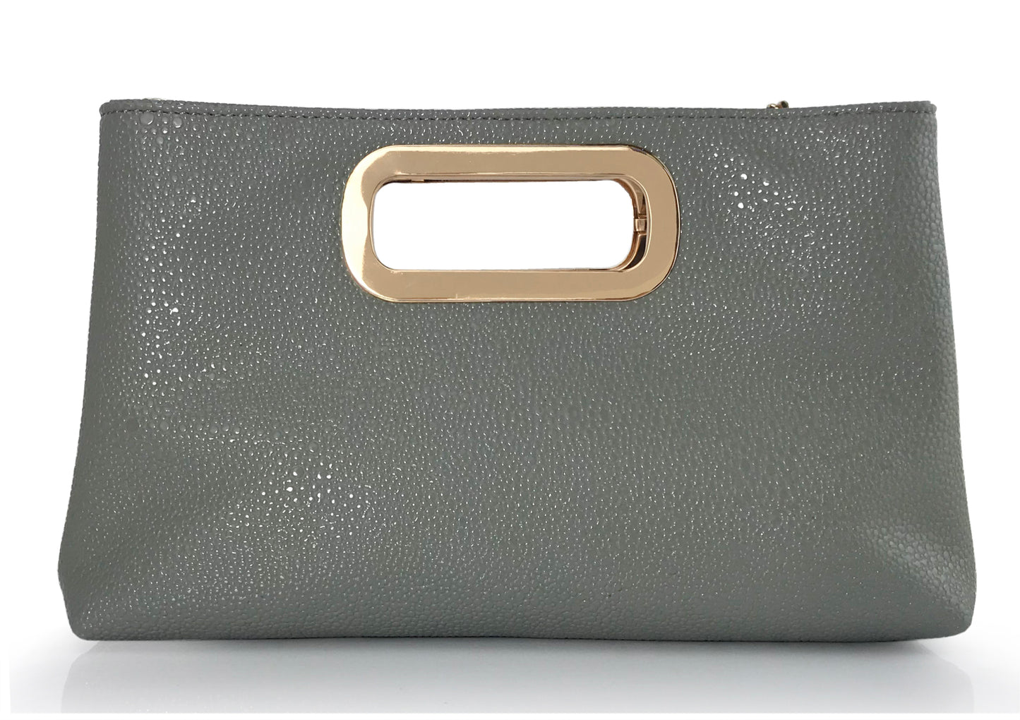 Cut Out Metal Handle Handbag - Hoxis Bags